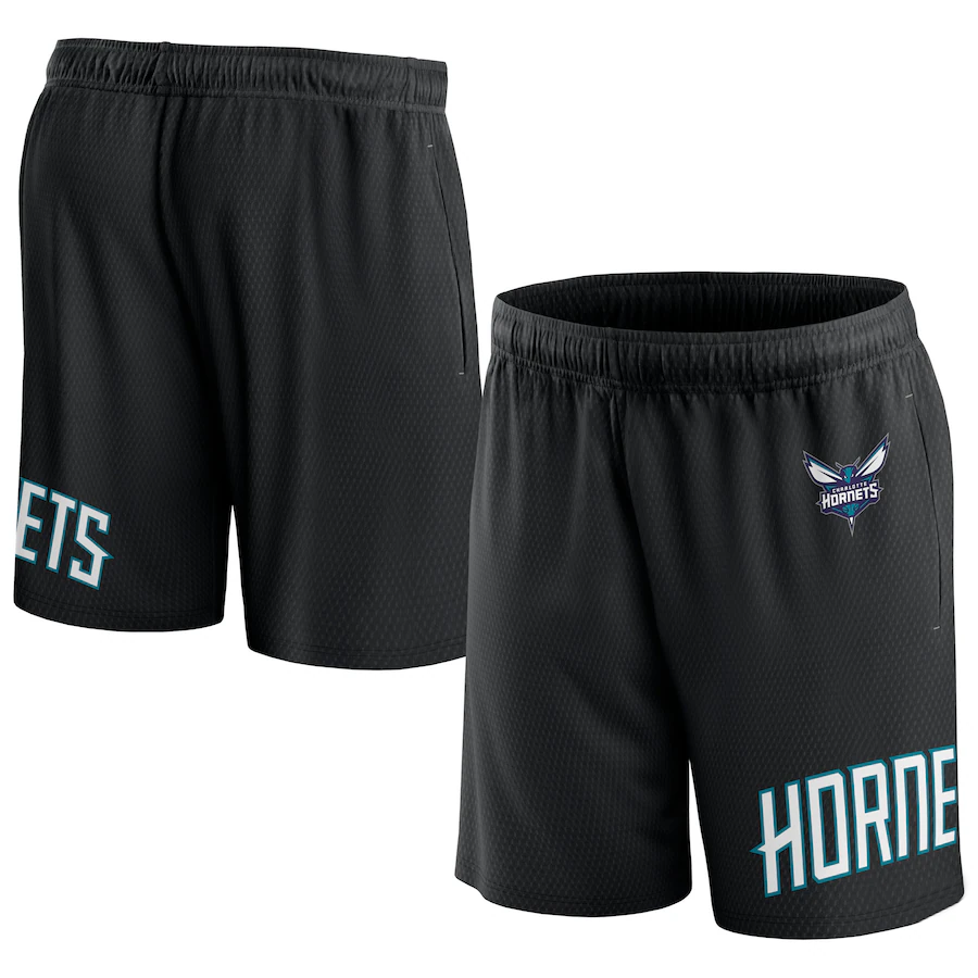 Men's Charlotte Hornets Black Free Throw Mesh Shorts